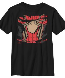 Boy’s Marvel Spider-Man No Way Home Ripped Iron Suit T-Shirt