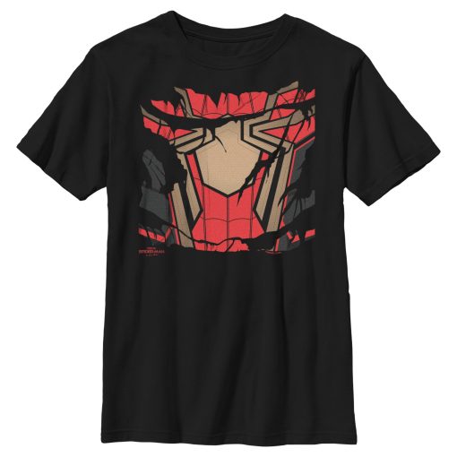 Boy’s Marvel Spider-Man No Way Home Ripped Iron Suit T-Shirt