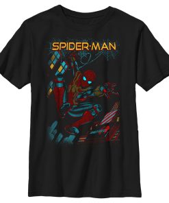 Boy’s Marvel Spider-Man No Way Home Slinging Cover T-Shirt