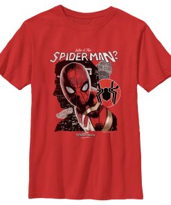 Boy’s Marvel Spider-Man No Way Home Who is the Spider-Man T-Shirt