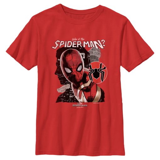 Boy’s Marvel Spider-Man No Way Home Who is the Spider-Man T-Shirt