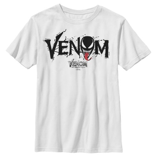 Boy’s Marvel Venom Let There be Carnage Black Webs Logo T-Shirt