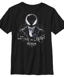Boy’s Marvel Venom Let There be Carnage Black and White T-Shirt