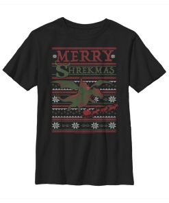 Boy’s Shrek Ugly Christmas Shrekmas T-Shirt