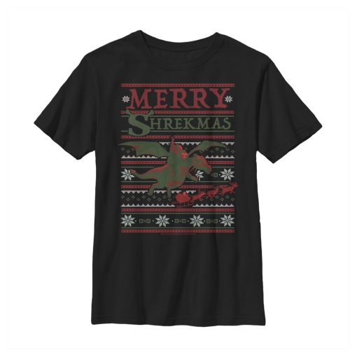 Boy’s Shrek Ugly Christmas Shrekmas T-Shirt