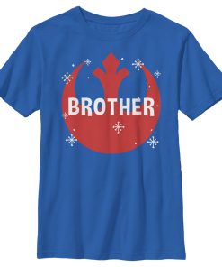 Boy’s Star Wars Brother Snowflake Rebel Logo T-Shirt