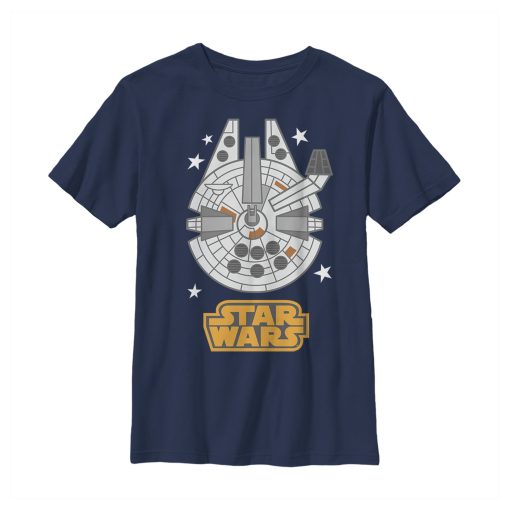 Boy’s Star Wars Cartoon Millennium Falcon T-Shirt