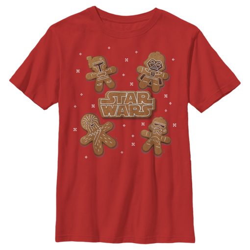 Boy’s Star Wars Christmas Gingerbread Characters T-Shirt