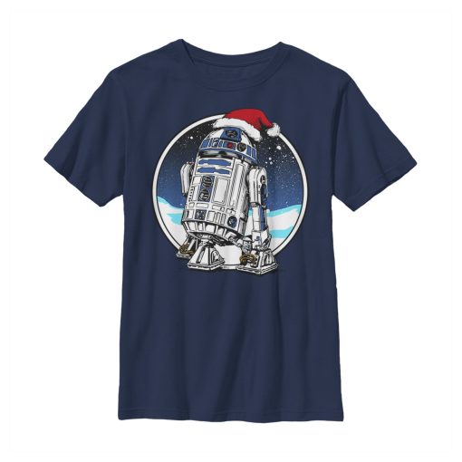 Boy’s Star Wars Christmas R2-D2 Santa Hat T-Shirt