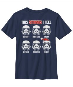 Boy’s Star Wars Christmas Sithmas Stormtroopers T-Shirt