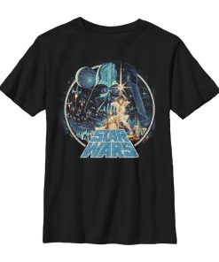 Boy’s Star Wars Classic Scene Circle T-Shirt