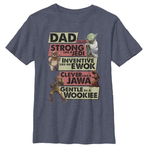 Boy’s Star Wars Dad You Are Strong Like A Jedi T-Shirt