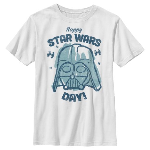 Boy’s Star Wars Darth Vader Happy Star Wars Day T-Shirt