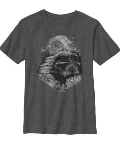 Boy’s Star Wars Darth Vader Star Ship Collage T-Shirt