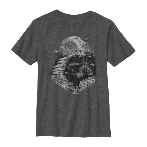 Boy’s Star Wars Darth Vader Star Ship Collage T-Shirt