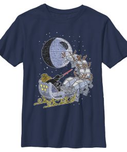 Boy’s Star Wars Darth Vader Starry Sleigh T-Shirt