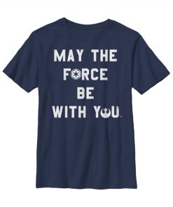 Boy’s Star Wars Distressed May The Force T-Shirt