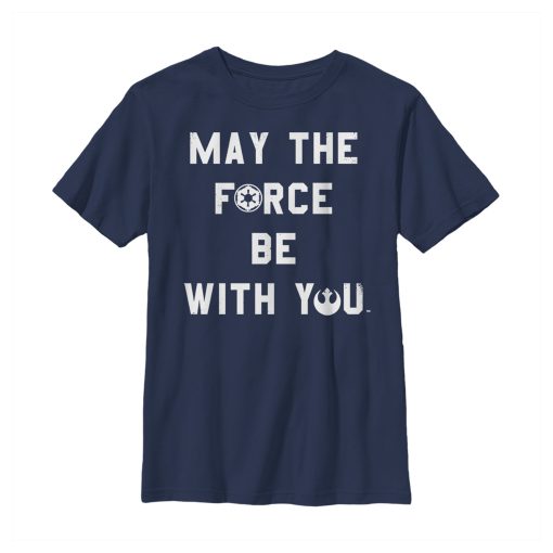 Boy’s Star Wars Distressed May The Force T-Shirt