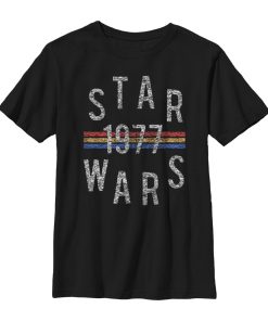 Boy’s Star Wars Groovy Logo Stripes T-Shirt