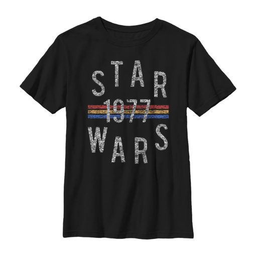 Boy’s Star Wars Groovy Logo Stripes T-Shirt