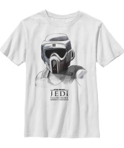 Boy’s Star Wars Jedi Fallen Order Grayscale Scout Trooper T-Shirt