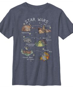 Boy’s Star Wars Map Points of Interest T-Shirt