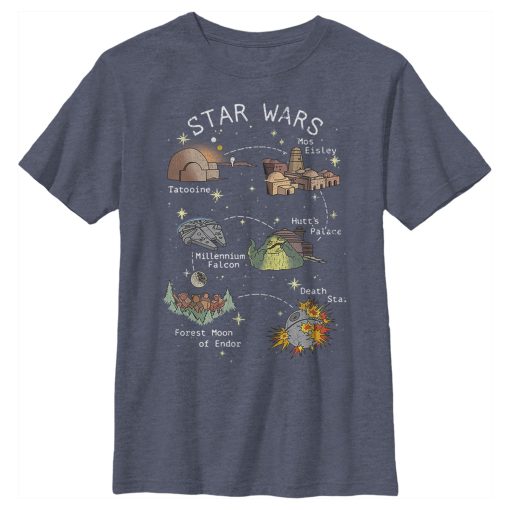 Boy’s Star Wars Map Points of Interest T-Shirt