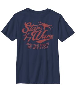 Boy’s Star Wars May the Force Retro 77 T-Shirt