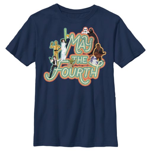 Boy’s Star Wars May the Fourth Classic Characters T-Shirt