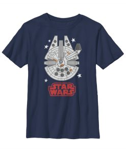 Boy’s Star Wars Millennium Falcon Cartoon T-Shirt