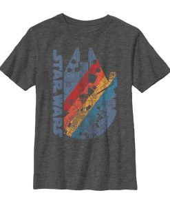 Boy’s Star Wars Millennium Falcon Rainbow T-Shirt