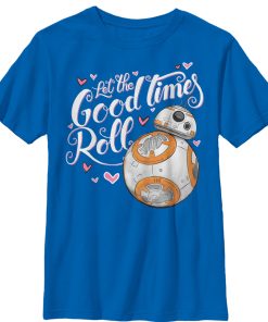 Boy’s Star Wars The Force Awakens Valentine BB-8 Good Times Roll T-Shirt