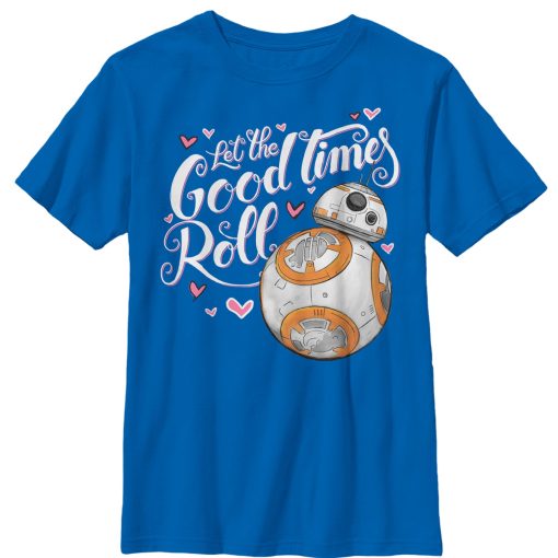 Boy’s Star Wars The Force Awakens Valentine BB-8 Good Times Roll T-Shirt