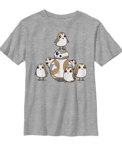 Boy’s Star Wars The Last Jedi BB-8 Porg Party T-Shirt
