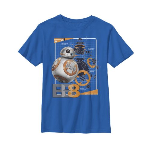 Boy’s Star Wars The Last Jedi BB-8 Schematics T-Shirt