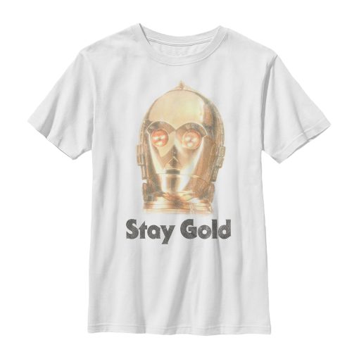 Boy’s Star Wars The Rise of Skywalker C-3PO Stay Gold T-Shirt