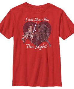 Boy’s Star Wars The Rise of Skywalker Kylo Ren and Rey I Will Show You the Light T-Shirt
