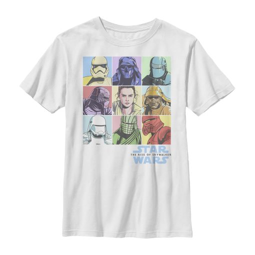 Boy’s Star Wars The Rise of Skywalker Pastel Character Box T-Shirt