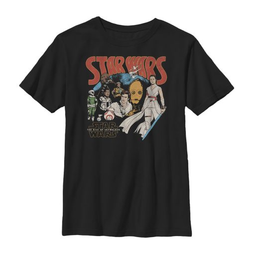 Boy’s Star Wars The Rise of Skywalker Retro Collage T-Shirt