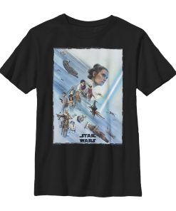 Boy’s Star Wars The Rise of Skywalker Rey Poster T-Shirt