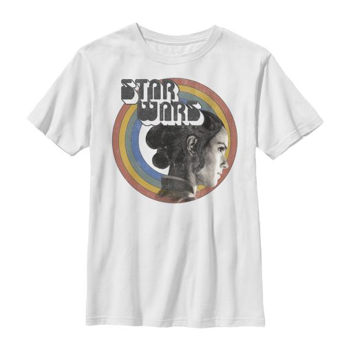 Boy’s Star Wars The Rise of Skywalker Rey Vintage Rainbow T-Shirt