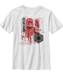 Boy’s Star Wars The Rise of Skywalker Sith Trooper Schematic Villain T-Shirt