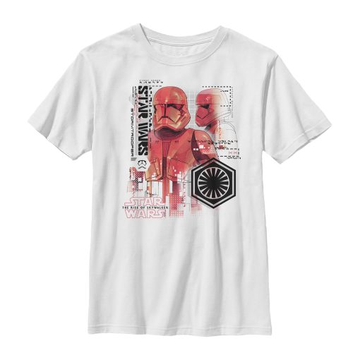 Boy’s Star Wars The Rise of Skywalker Sith Trooper Schematic Villain T-Shirt