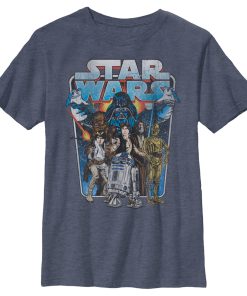 Boy’s Star Wars Vintage Hero Character Frame T-Shirt