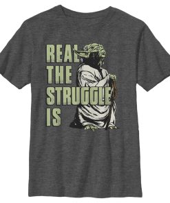 Boy’s Star Wars Yoda Real the Struggle Is T-Shirt