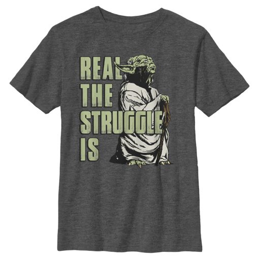 Boy’s Star Wars Yoda Real the Struggle Is T-Shirt