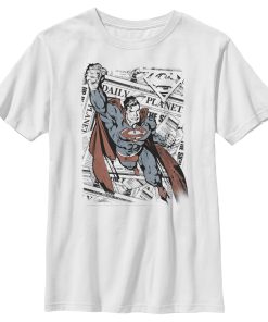 Boy’s Superman Daily Planet Newspaper T-Shirt