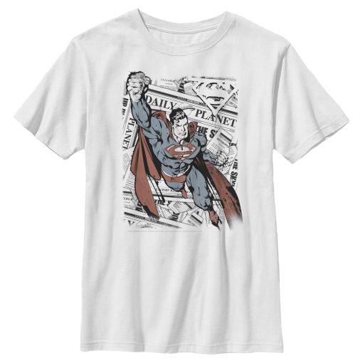 Boy’s Superman Daily Planet Newspaper T-Shirt