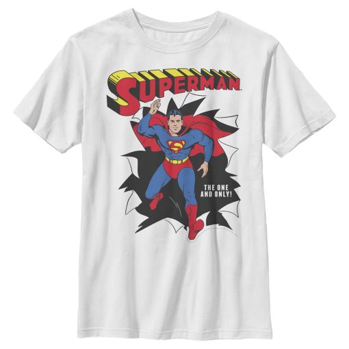 Boy’s Superman Only One Hero Rip T-Shirt