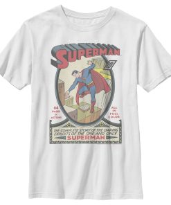 Boy’s Superman Vintage Daring Exploits Cover T-Shirt